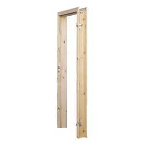 Radex Türzarge Landhaus Fichte, 61x198,5 cm, profilierte Holzzarge für Innentüren, DIN Rechts.