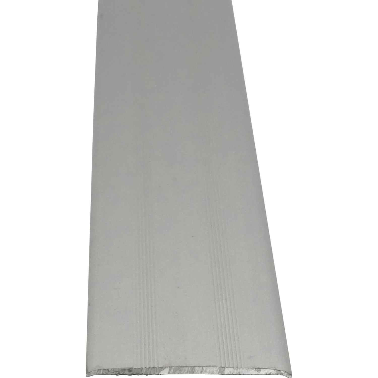 Selbstklebendes Übergangsprofil, 38 mm breit, silberfarben, 1000 mm lang, für Laminat und Parkett.