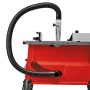 Detailaufnahme der Einhell TC-TS 2025/3 Eco Tischkreissäge mit Späneabsaugung.
