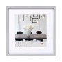Walther Design Bilderrahmen Steel Style, 40x40 cm, silberner Kunststoffrahmen.