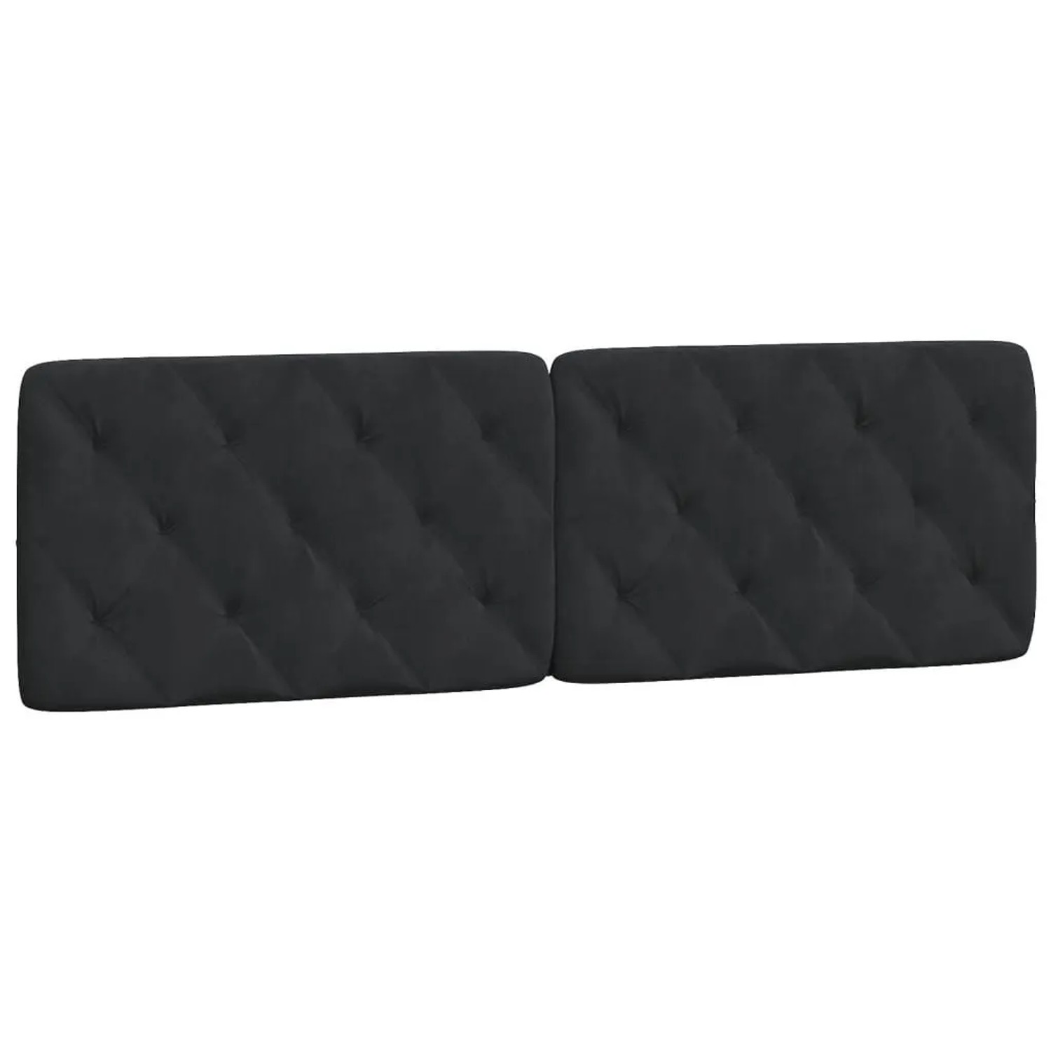 vidaXL Kopfteil-Kissen Schwarz 160 cm Samt 374735