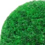 Detailaufnahme: Zwei grüne, künstliche Buchsbaumkugeln (35 cm) von vidaXL. Dekorative Kunstpflanzen für Innen und Außen.