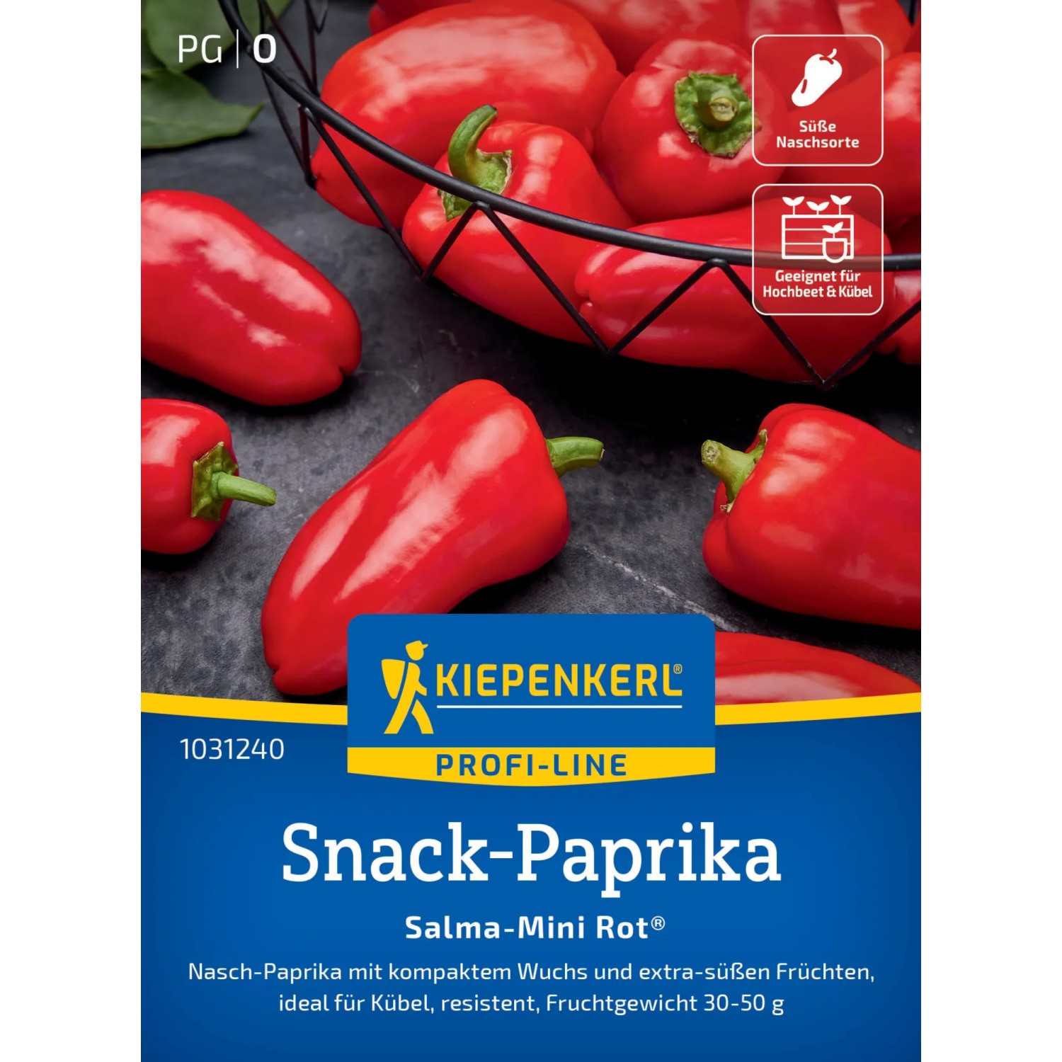 Kiepenkerl Paprika "Salma-Mini Rot" F1-Hybride