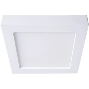 Quadratische, weiße LED-Deckenleuchte Komplex, 22,7 cm, für Wohnräume.