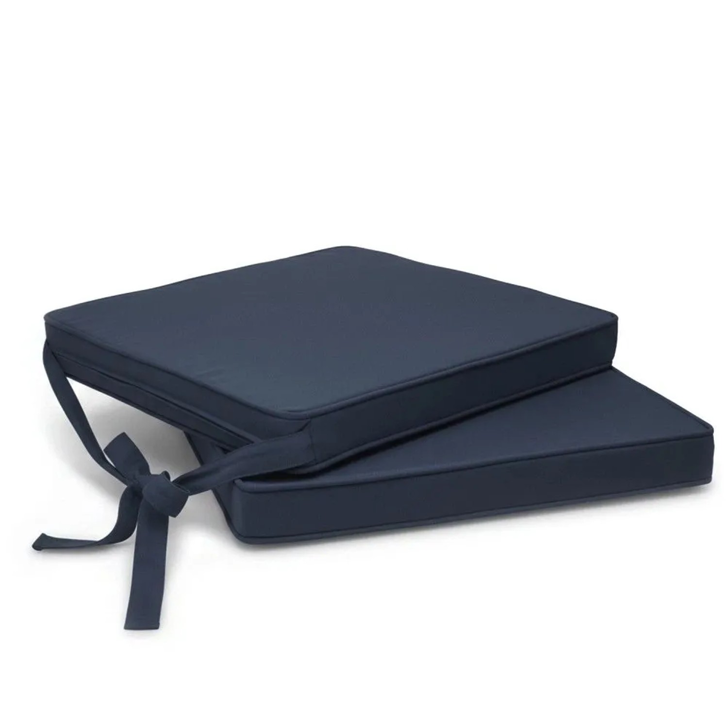 Beautissu 2er Set Loft SK Stuhlkissen Dunkelblau 45x40x5cm