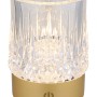 Globo Tischleuchte Lizzy, goldfarben matt, mit Kristall-Effekt. Design-Tischlampe mit LED.