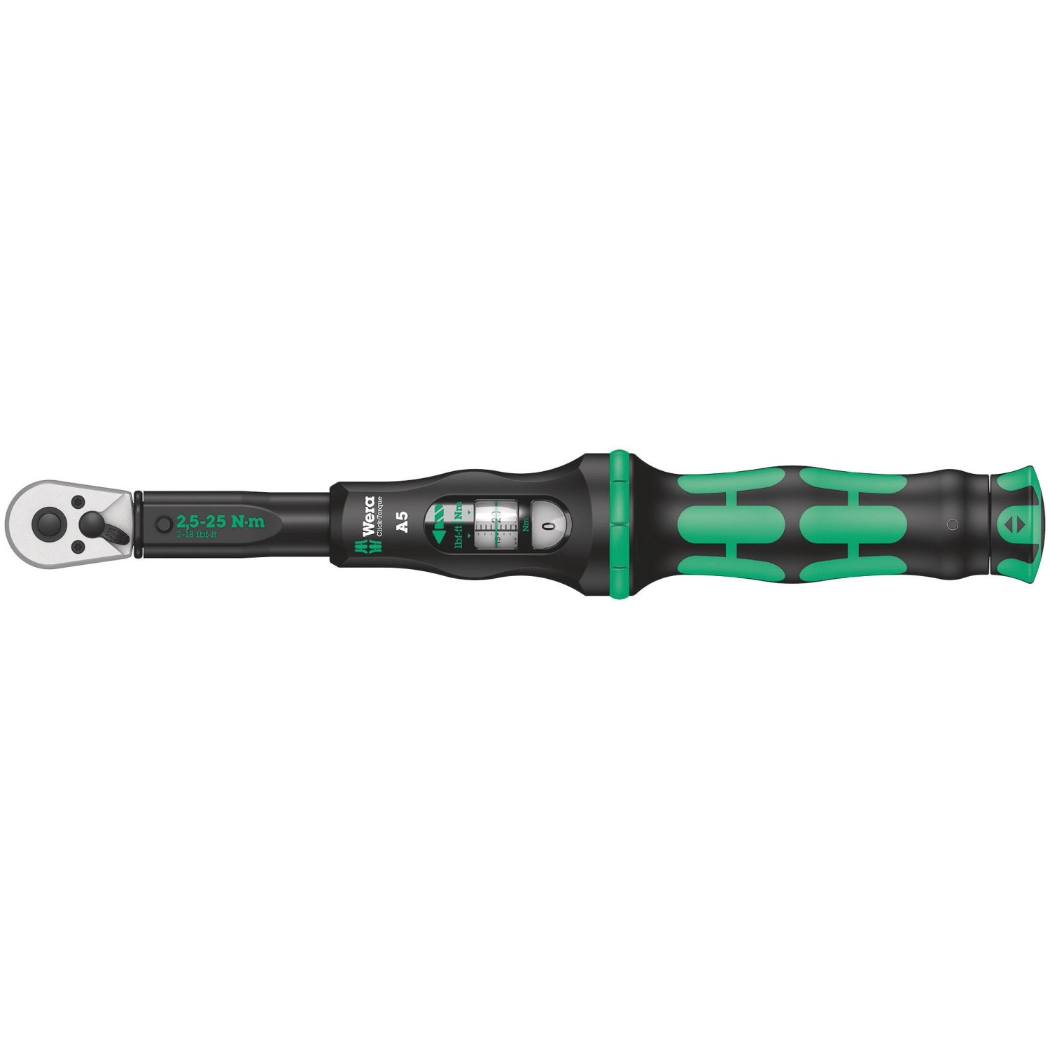 Wera Click-Torque A 5 Drehmomentschlüssel mit Umschaltknarre mit 6,3 mm (1/4 Zoll)