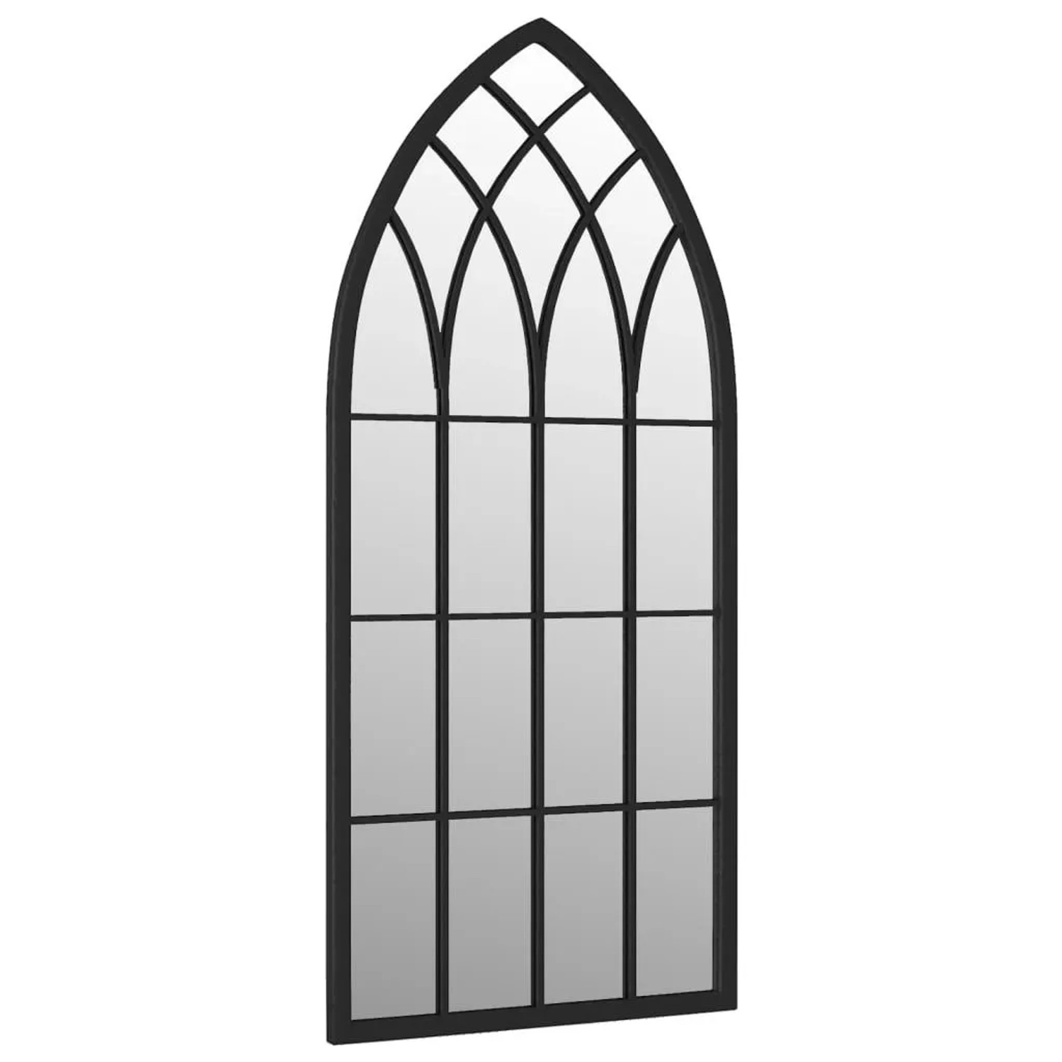 vidaXL Gartenspiegel Schwarz 100x45 cm Eisen 318342