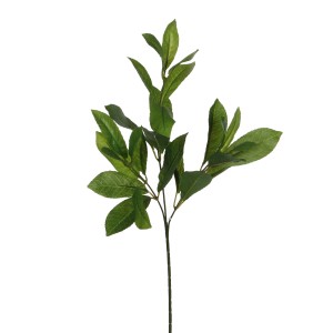 Grüner Mica Lorbeer Zweig, Kunstpflanze, 58 cm hoch.