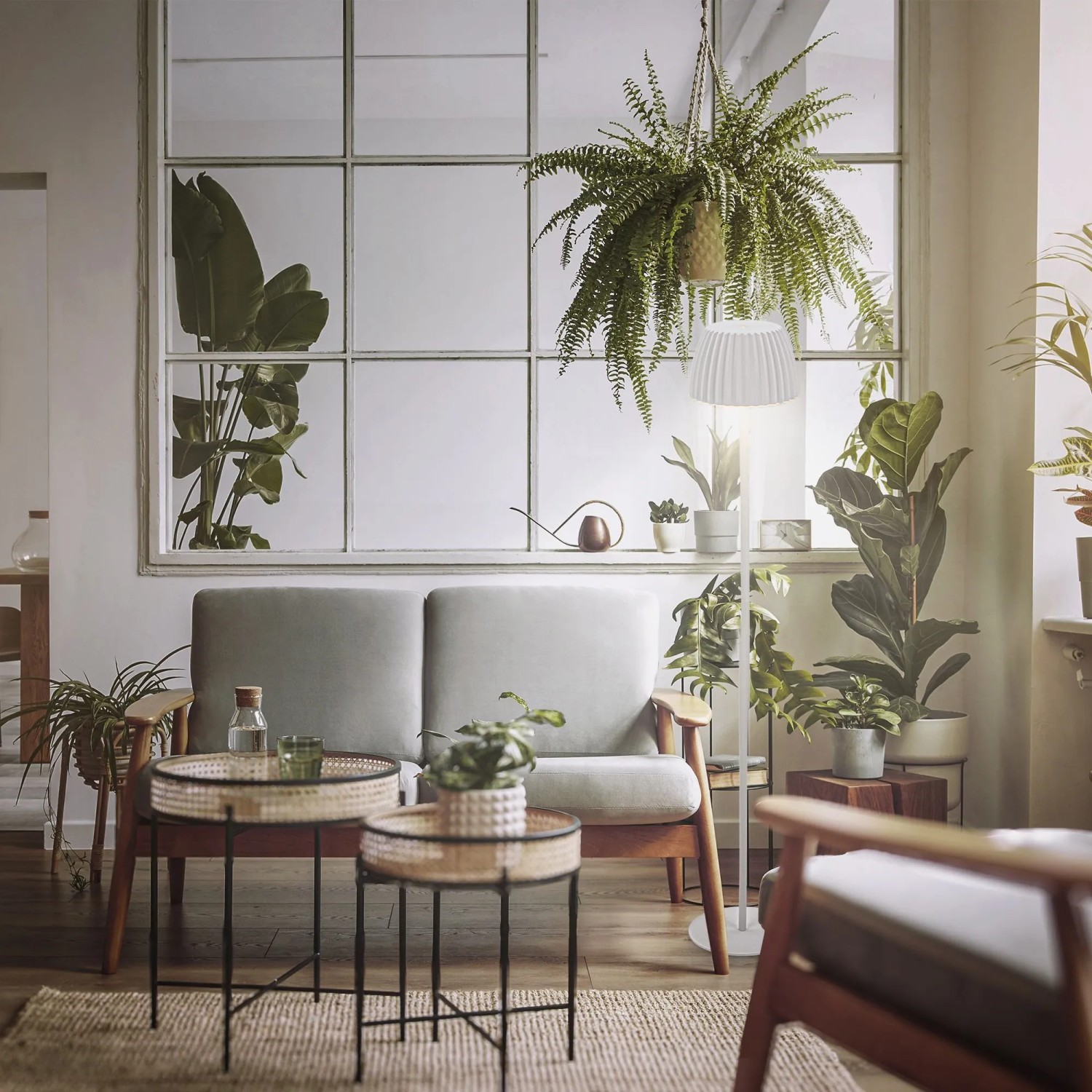 Brilo Akku-Stehleuchte Riffle Dimmbar Touch Lichtkante Weiß_4