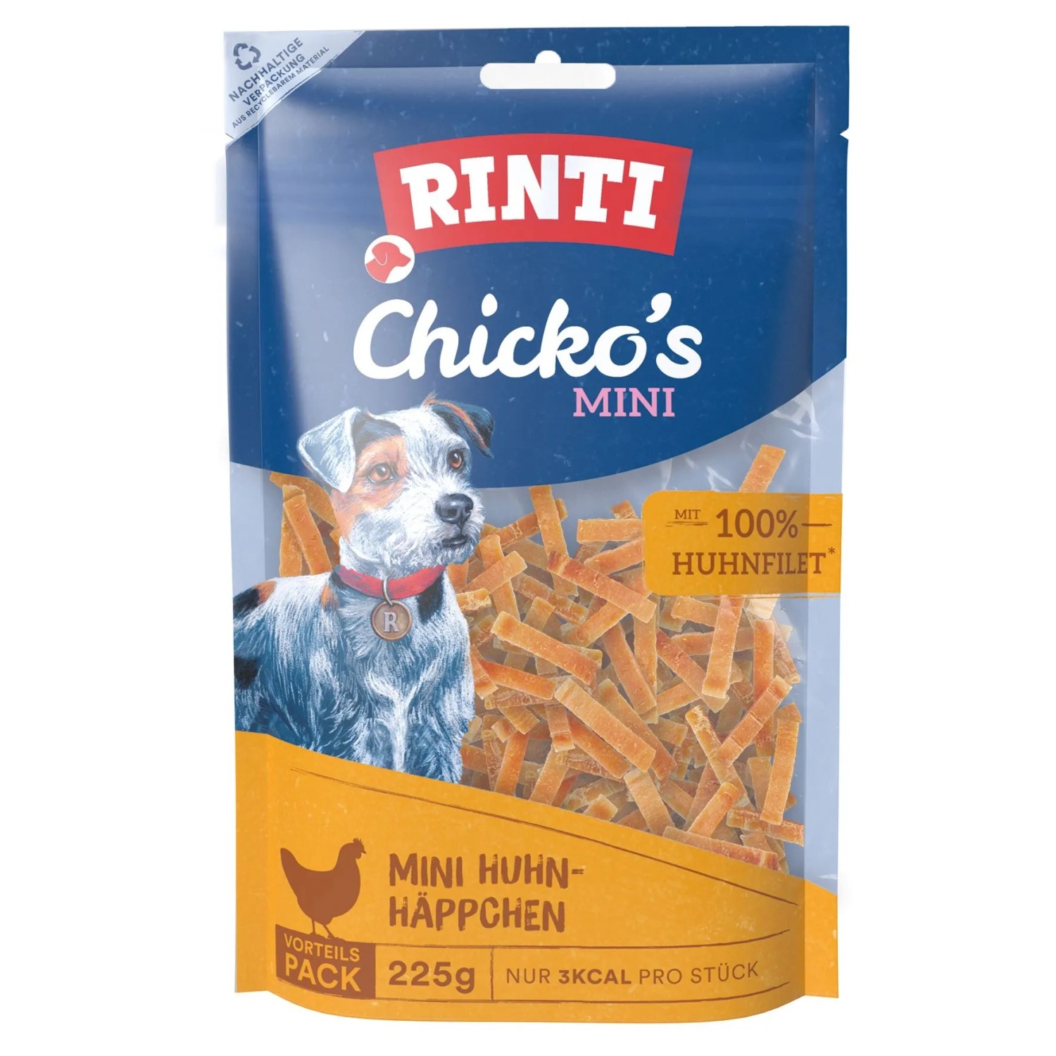 Rinti Hunde-Natursnacks Chicko Mini Huhn-Häppchen 225 g