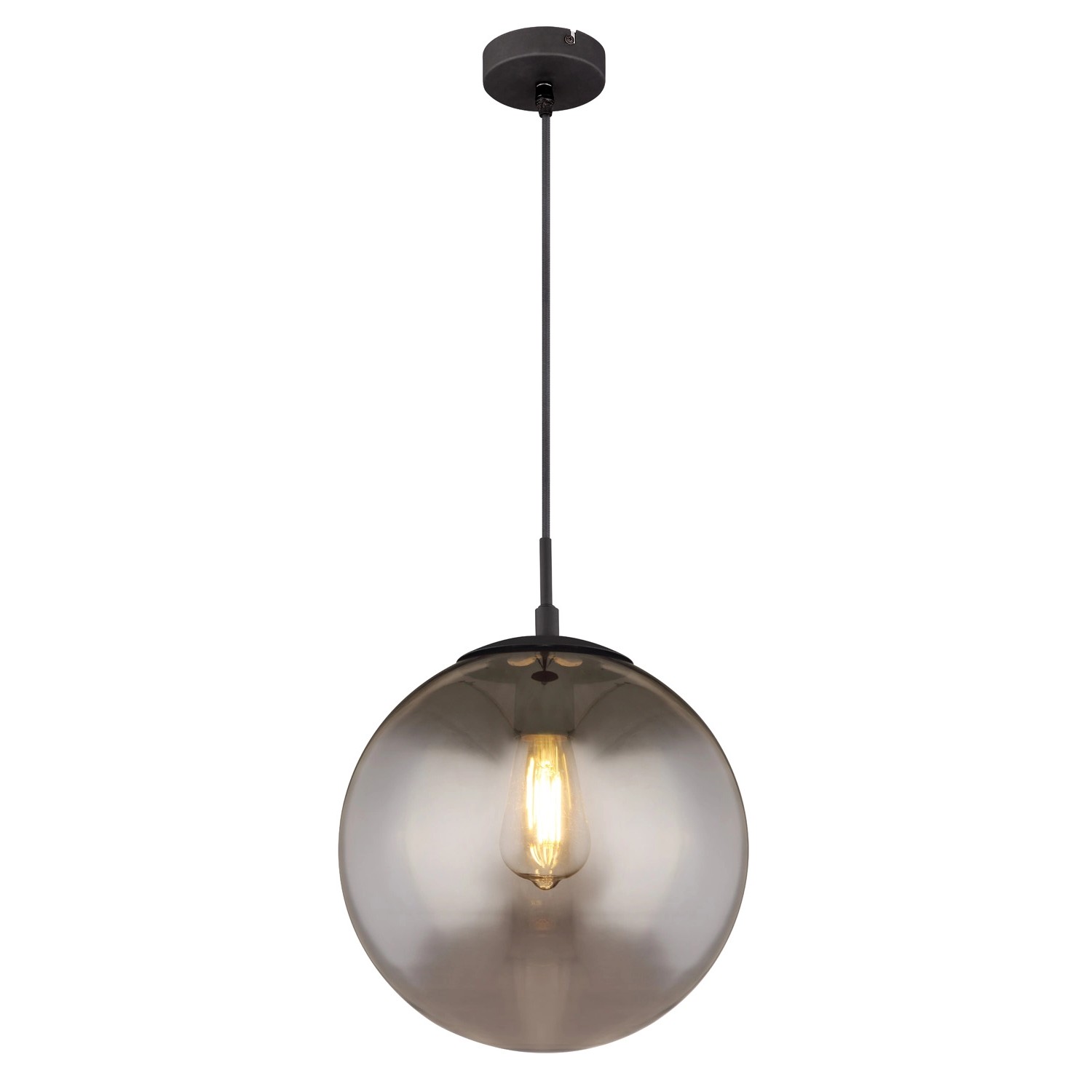Globo Hängeleuchte Blama Schwarz Matt Ø 30 cm