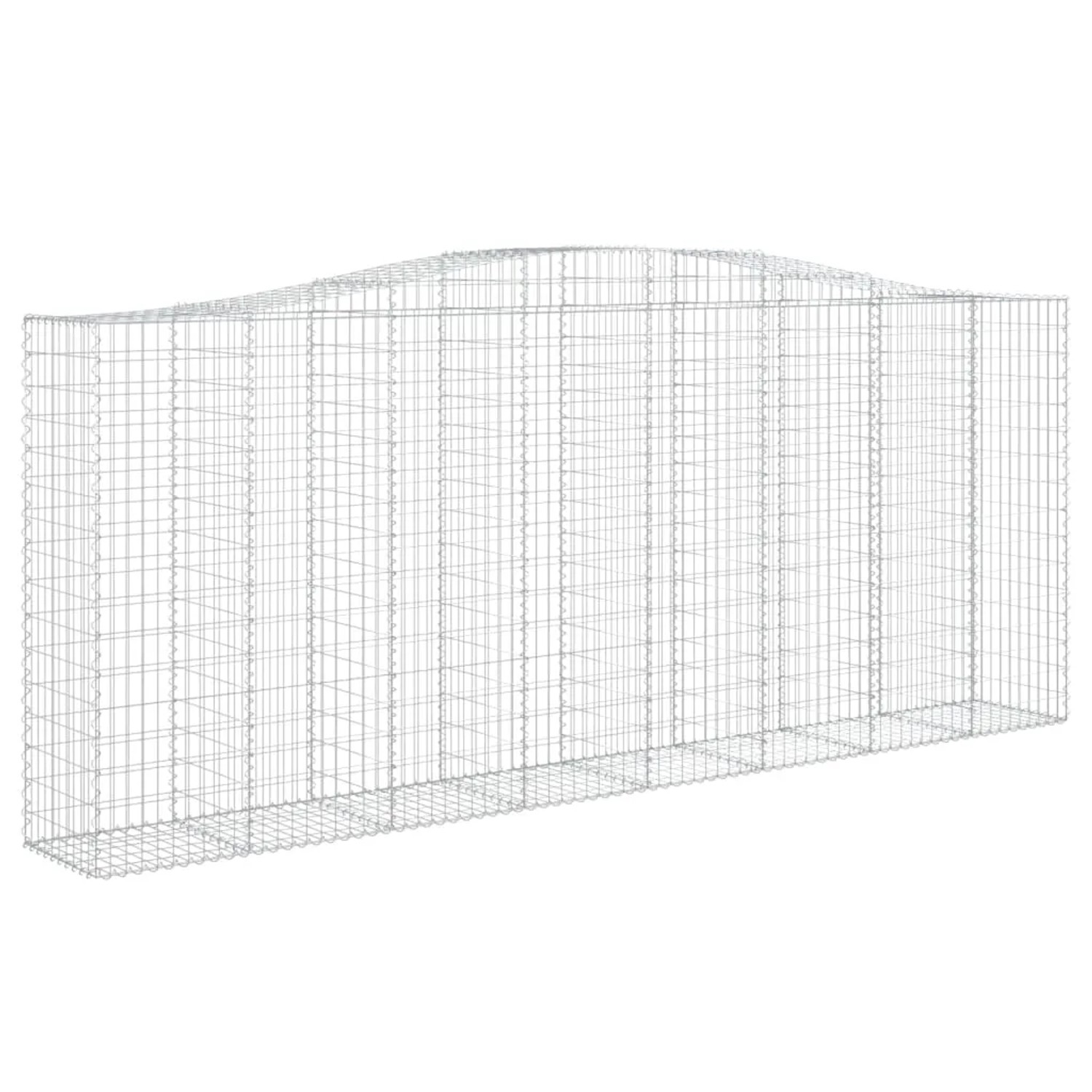vidaXL Gabionen mit Hochbogen 9 Stk 400x50x160/180cm Eisen 1631258