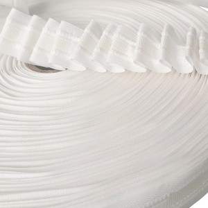 Bestgoodies Gardinenband Bleistiftband, 25mm breit, 10m Rolle, weiß, für Fenstervorhänge.