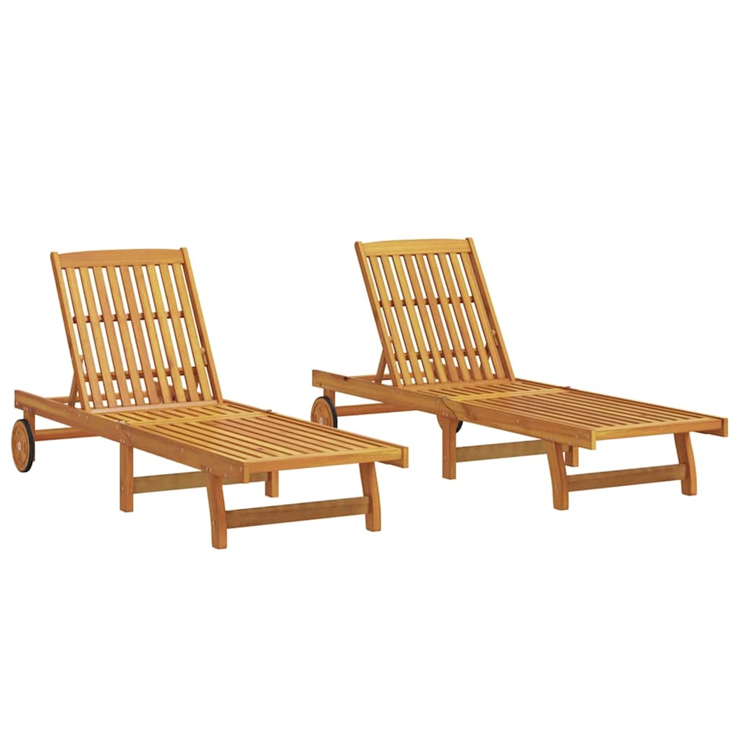 vidaXL Sonnenliegen 2 Stk Massivholz Akazie 3325193