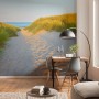 Komar Fototapete Sandy Path: Sandweg zum Meer, Dünenlandschaft mit Strandhafer im Wohnraum.