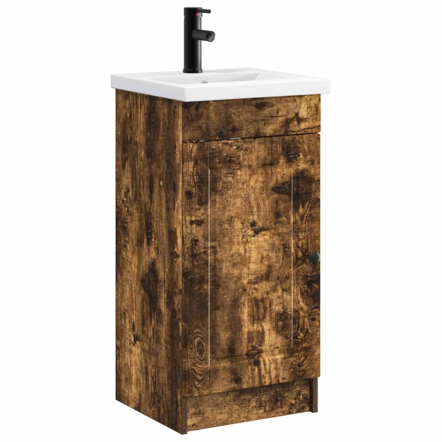 vidaXL Badezimmerschrank mit Waschbecken Räuchereiche 890059