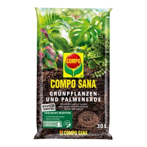 Compo Sana torffreie Grünpflanzen- und Palmenerde, 30 l Sack.