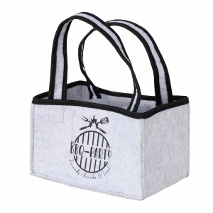 Boltze Flaschenträger BBQ, 2-fach, schwarz-grau, 32x16x25cm. Praktischer Küchenhelfer für Grillpartys.