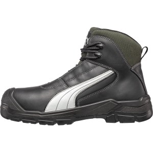 Puma Safety Cascades Mid S3 Sicherheitsstiefel, schwarz-gelb, Größe 39. Arbeitsschuh mit Fiberglaskappe.