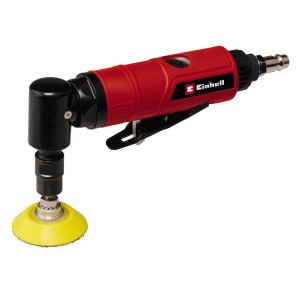 Einhell Druckluft-Winkelschleifer TC-PA 50 mit Schleifteller und Schleifpapieren.