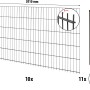 Floraworld Doppelstabmattenzaun-Set, anthrazit, 103x200cm, mit Bodenplatten. Komplettset für Gartenzäune.