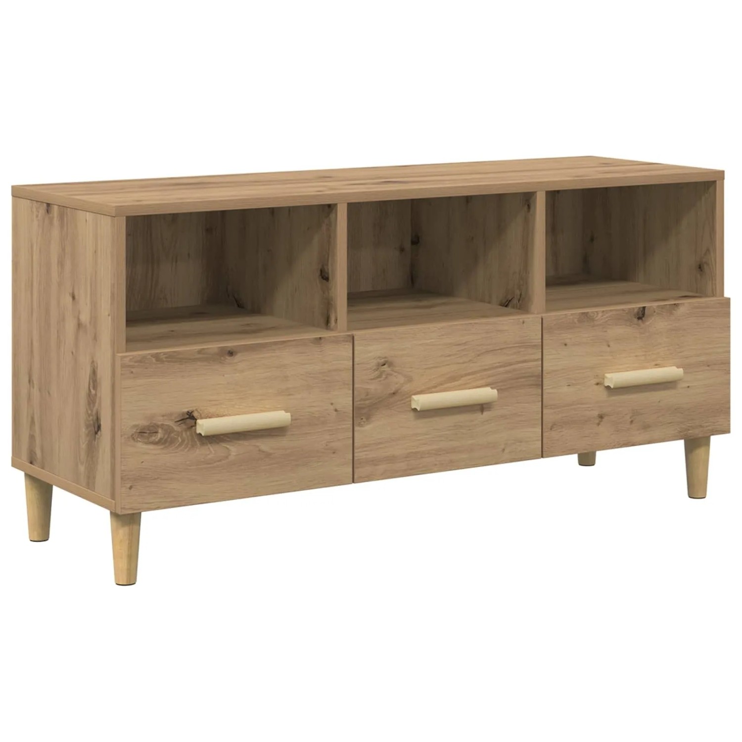 vidaXL TV-Schränk Kunsthandwerk Eiche 102 x 36 x 50 cm Holzwerkstoff 8004200