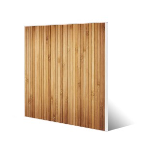 Banjado Magnettafel 50x50cm mit Bambusholz Motiv. Weiße Magnetwand aus Metall inklusive 4 Magnete.