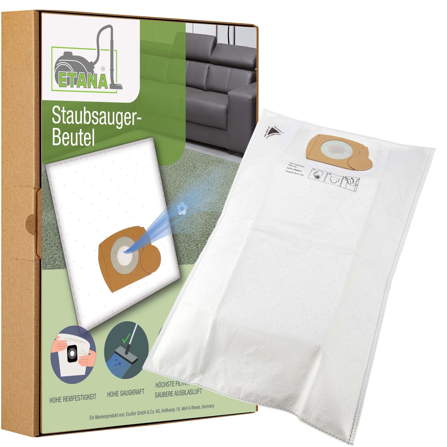Etana 30x Staubsaugerbeutel Kompatibel Mit Fakir Elegance günstig online kaufen