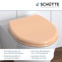Beiger Schütte WC-Sitz aus Duroplast mit Absenkautomatik und Schnellverschluss.