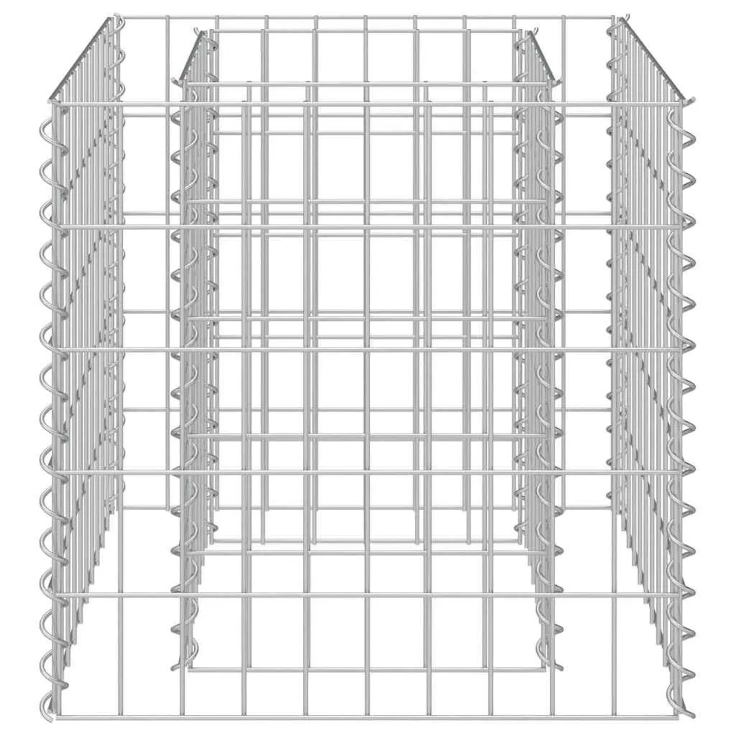 Leere Furnicato Gabione, verzinkt, 50x50x50 cm, für Hochbeet oder Gartengestaltung.