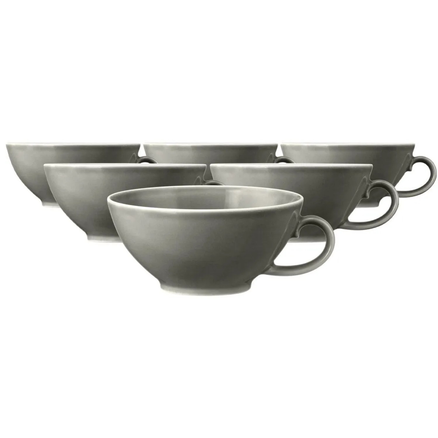 Seltmann Weiden Beat Color Glaze Teetasse 140 ml 6er Set Perlgrau
