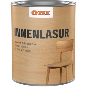 Dose OBI Innenlasur Teak 2,5 l für Holz im Innenbereich.