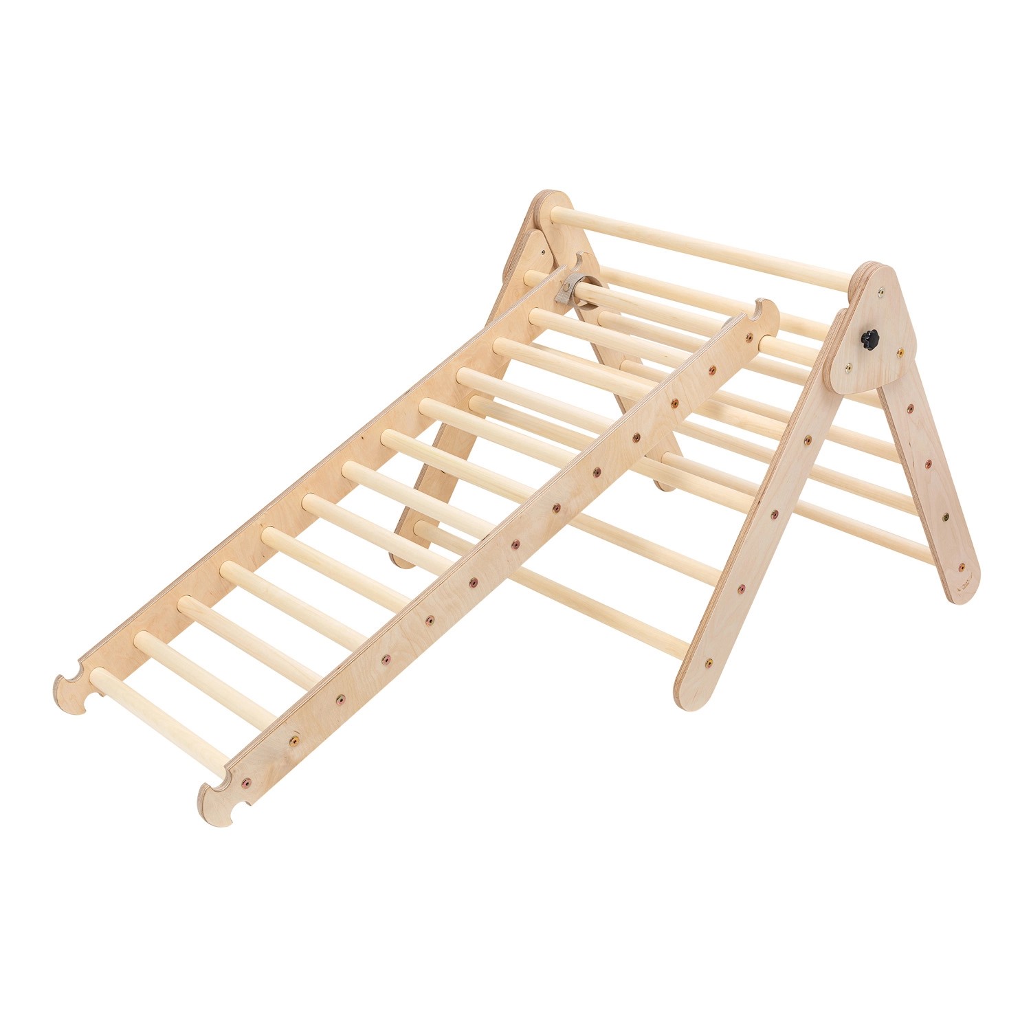 KateHaa Kletterdreieck mit Leiter Holz Natur
