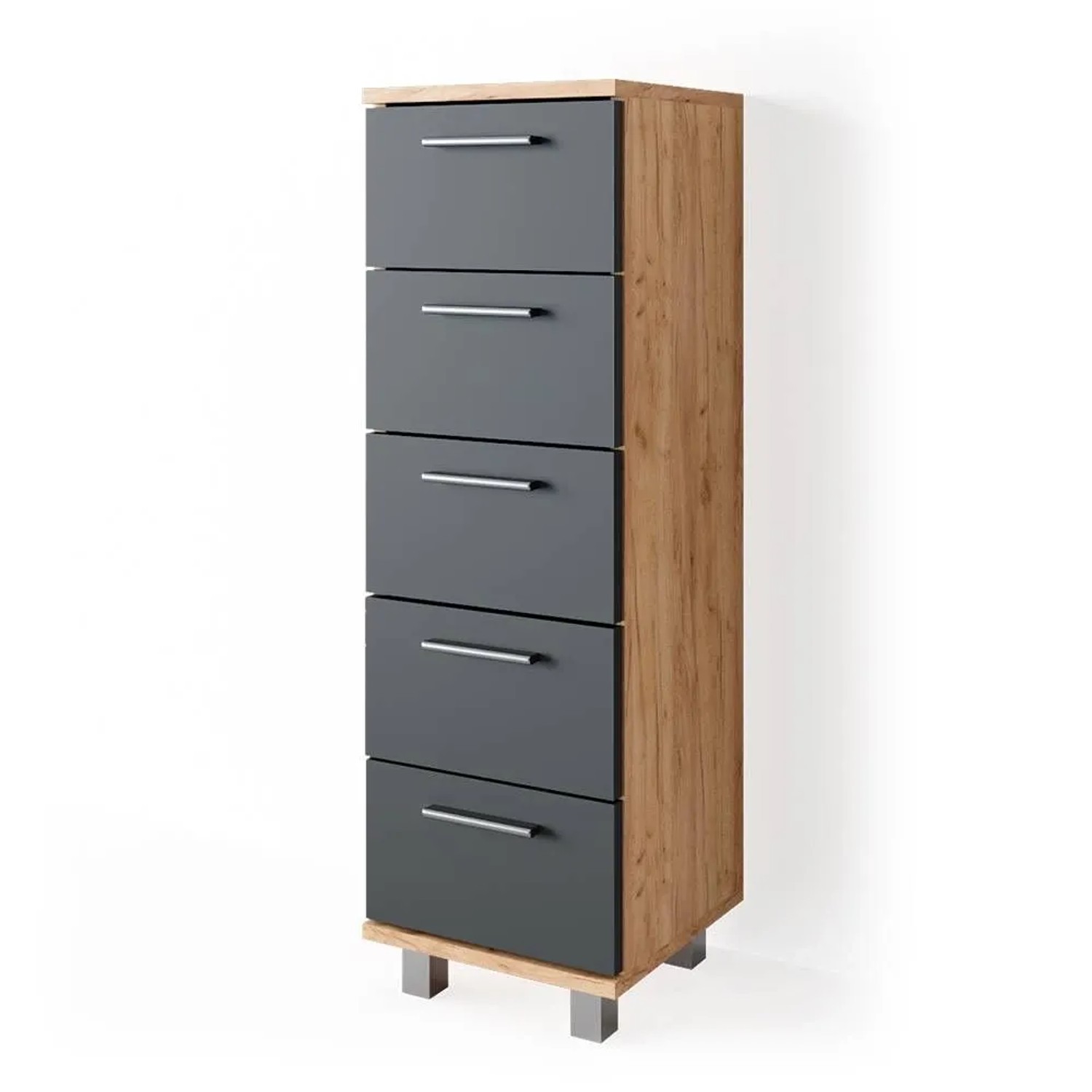 Vicco Badschrank Ilias Goldkraft Eiche 30 x 95