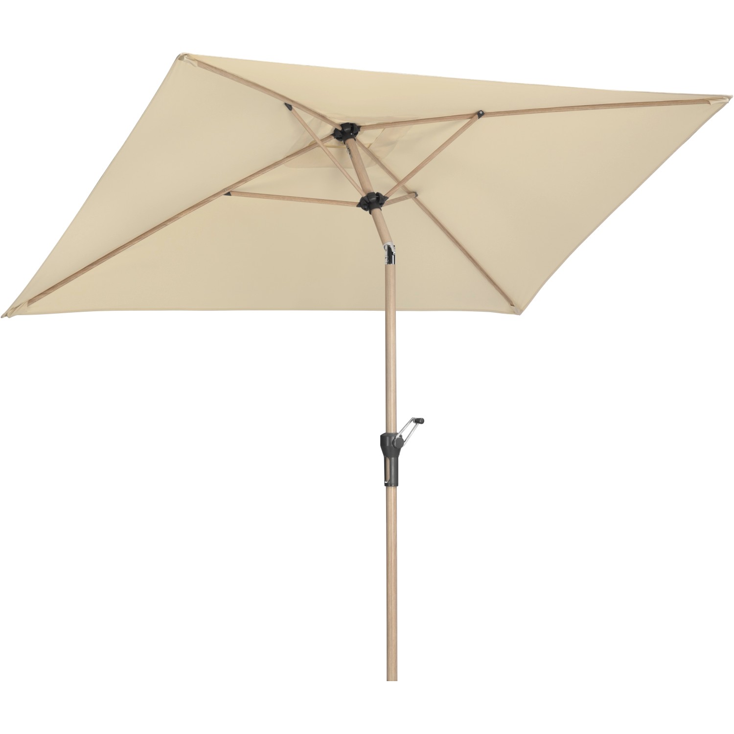 Schneider Schirme Marktschirm 150 cm x 230 cm Natur mit Kurbelmechanik