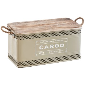 Kobolo Aufbewahrungsbox Wäschebehälter Box LOFT Eckig 64x32x31 cm