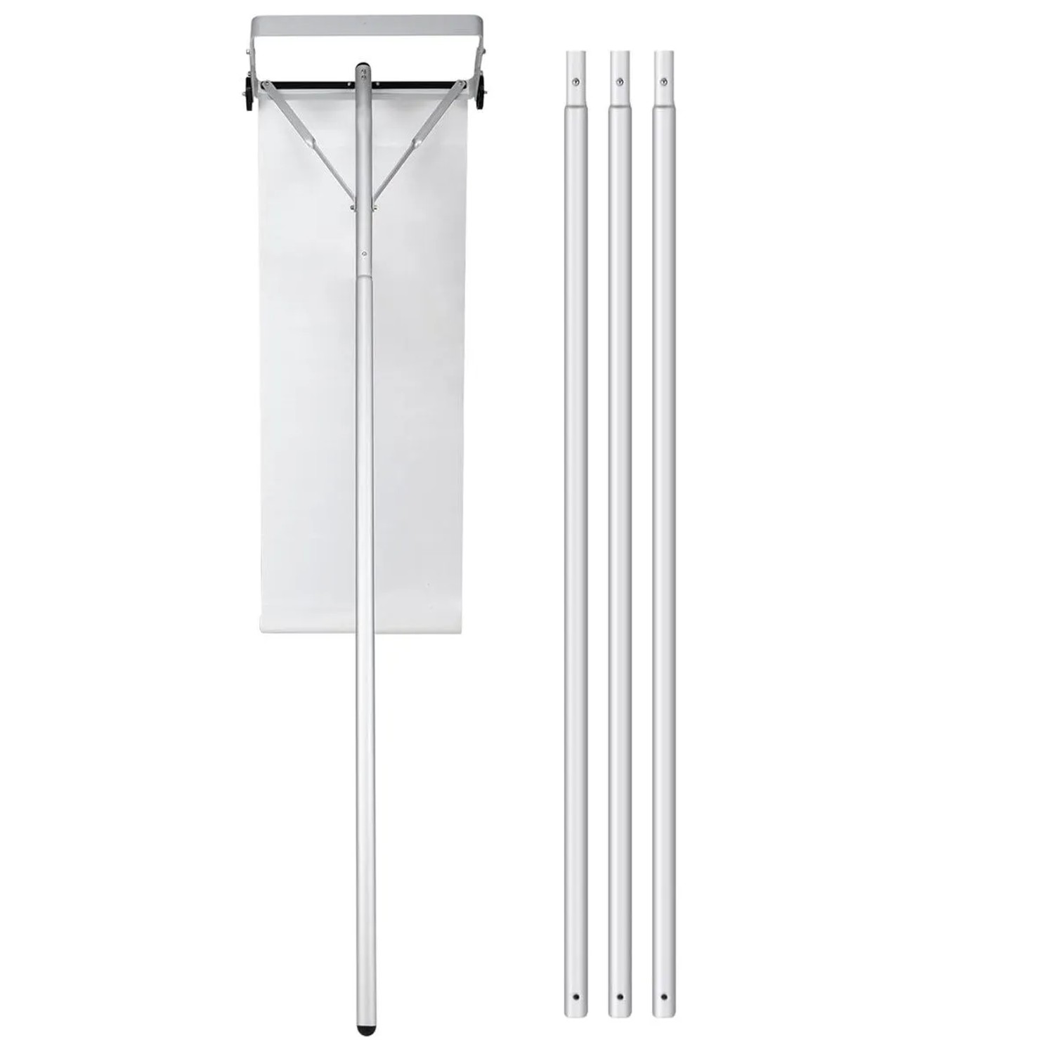 Costway Dachschneeräumer mit Rädern & Schneerechen 193-619 cm