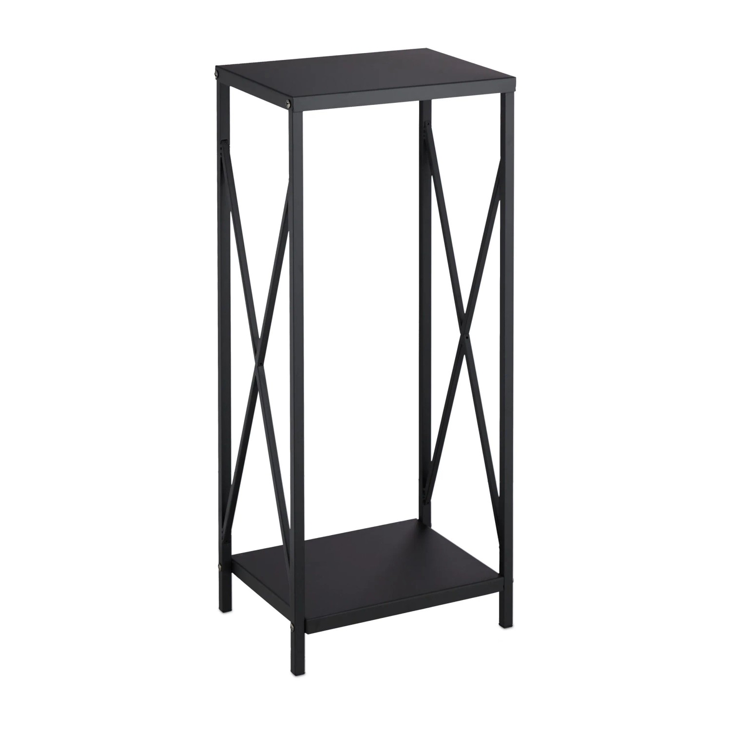 Relaxdays Kaminholzregal Stahl Schwarz Pulverbeschichtet 80 cm x 34 cm x 25 cm