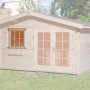 Einzelfenster 91x91 cm für Weka Gartenhaus (45 mm Wandstärke).