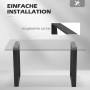 HOMCOM Tischbeine 2er-Set aus Vierkantprofilen 60 x 72 cm Stahl Schwarz_4