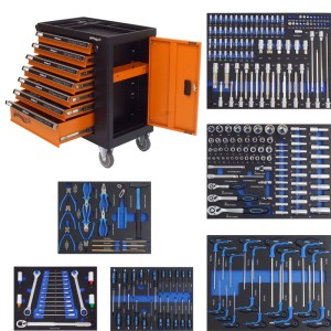Holmwerk Werkstattwagen 252 Teile XXL Bestückt Orange
