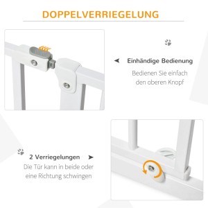 PawHut Schutzgitter Zwei-Wege-Öffnung