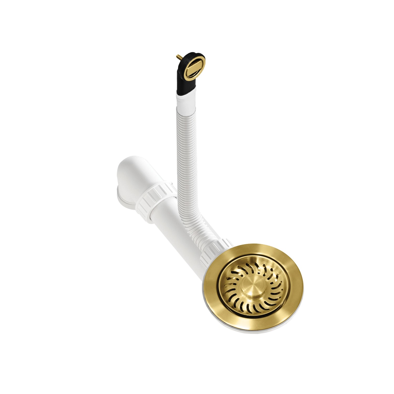 Helika Einbauspüle Tessa 49 cm x 51 cm Schwarz inkl. Goldventil_3