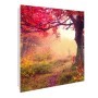 Banjado Schlüsselkasten mit Glasfront, Motiv Herbstlichtung, 50 Haken, magnetisch, beschreibbar.