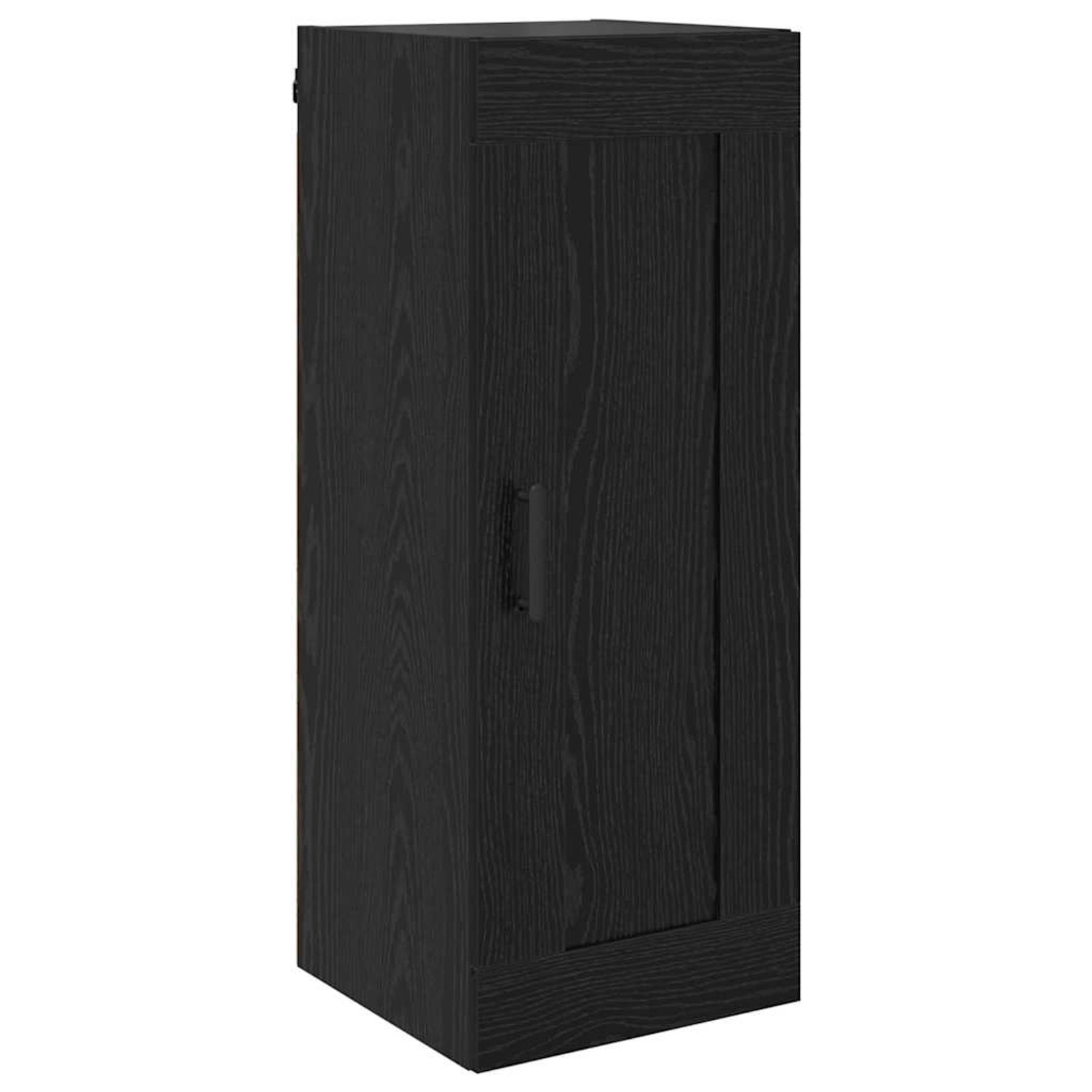 vidaXL Wandschrank Schwarz Eichen-Optik 34,5 x 34 x 90 cm 882441