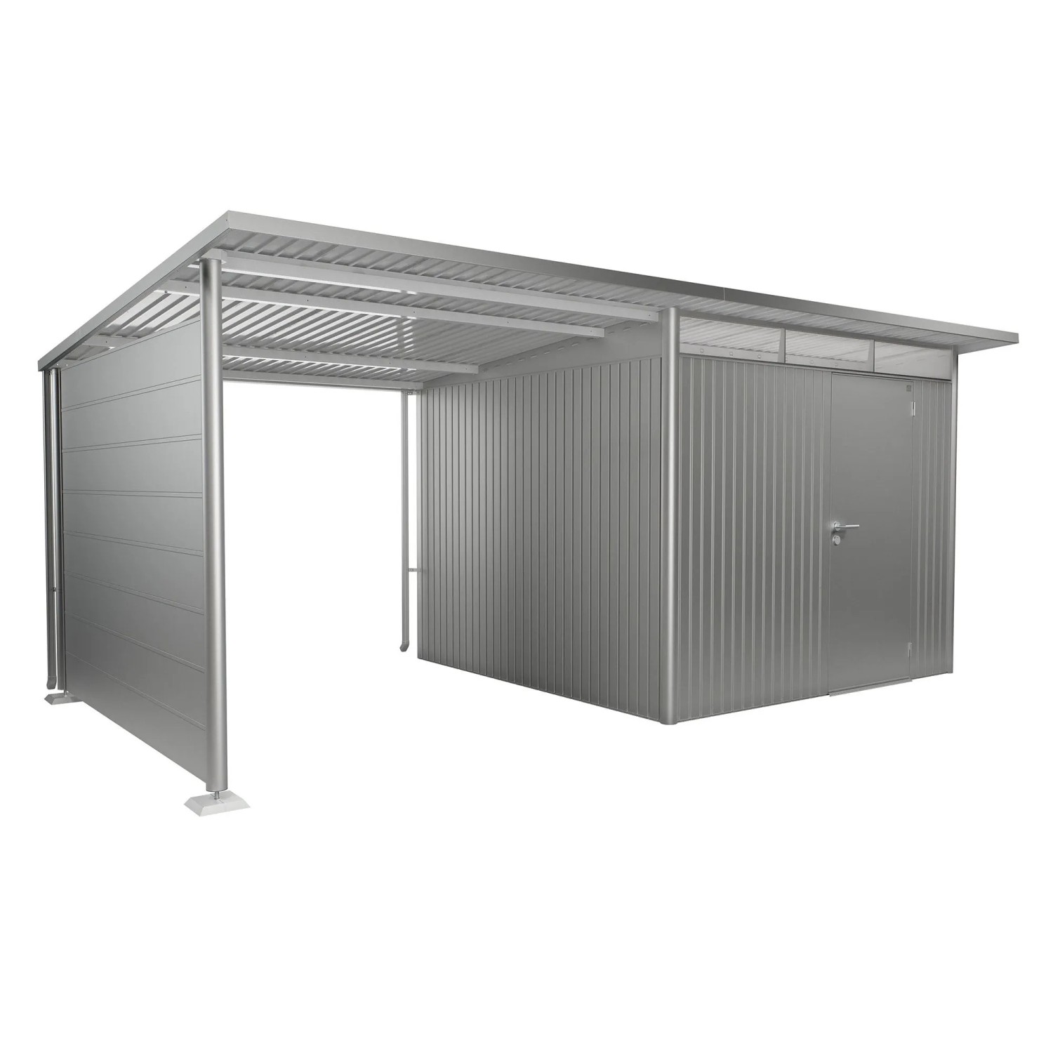 Biohort Seitenwand für Seitendach zu AvantGarde A3, A7 Silber-Metallic