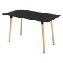 Schwarzer ML-Design Esstisch aus Holz, 120x70 cm, rechteckig, für 4-6 Personen.
