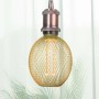 Dimmbares LED Filament Leuchtmittel im Gold Gitterdesign (DNA MESH) mit E27 Fassung.