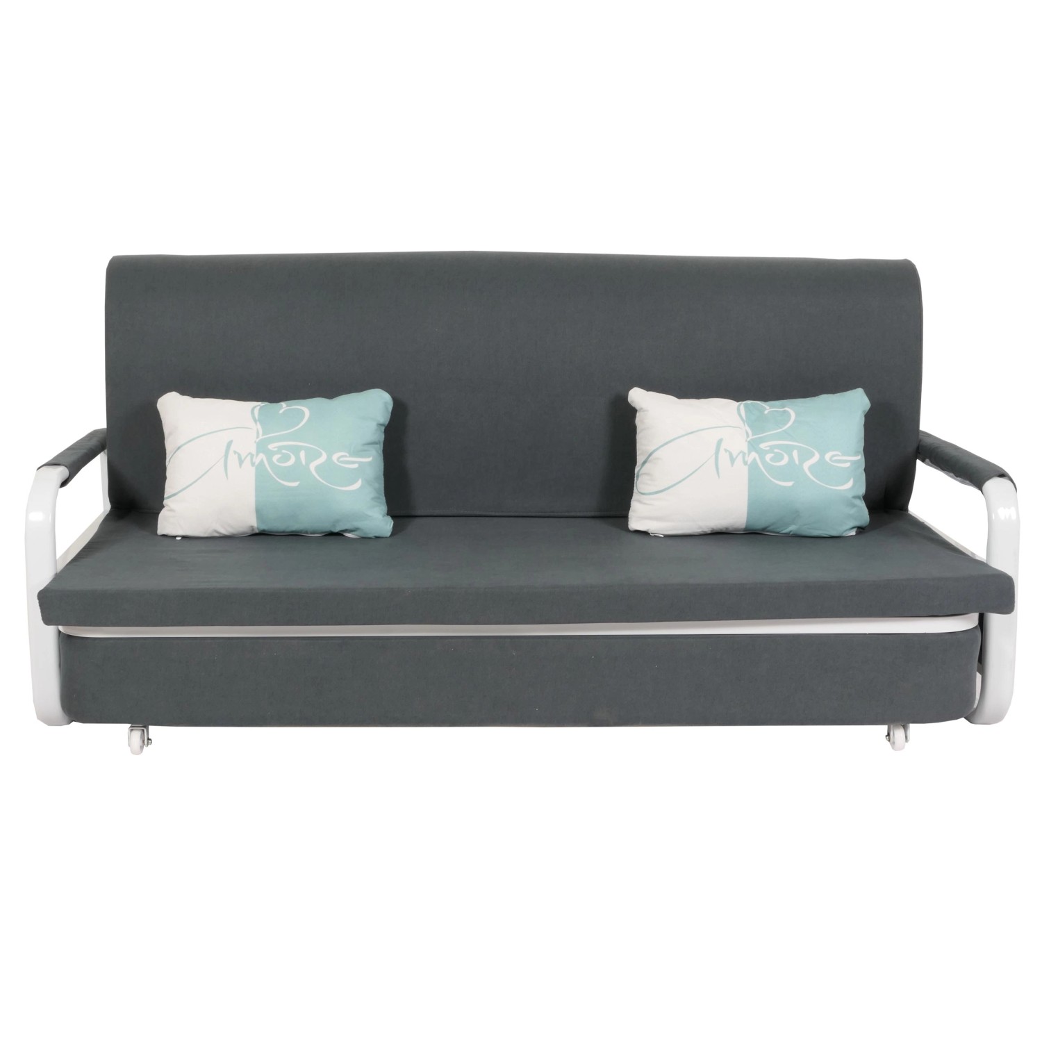 MCW Schlafsofa M83 Stoff/Textil Dunkelgrau 190x185cm günstig online kaufen